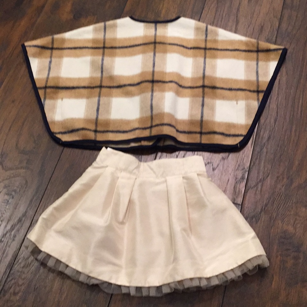 Janie and Jack 2-Piece Outfit:  Cape & Skirt - Picture 2 of 8